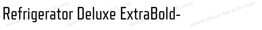 Refrigerator Deluxe ExtraBold字体转换